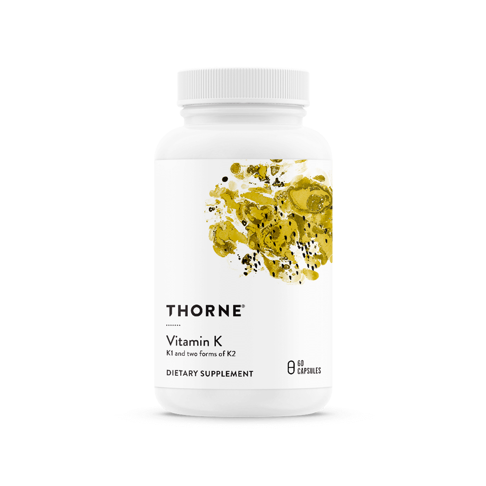 Thorne, Vitamin K, K1 1 mg, K2 MK-4 5 mg, K2 MK-7 90 mcg, 60 Caps Thorne, Vitamin K, K1 1 mg, K2 MK-4 5 mg, K2 MK-7 90 mcg, 60 Caps