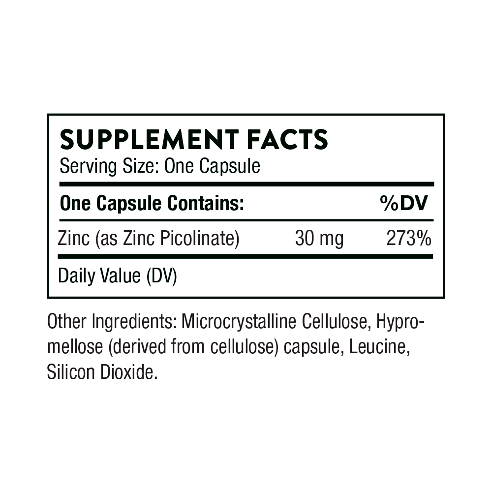 Thorne, Zinc Picolinate, 30 mg, 60 Caps