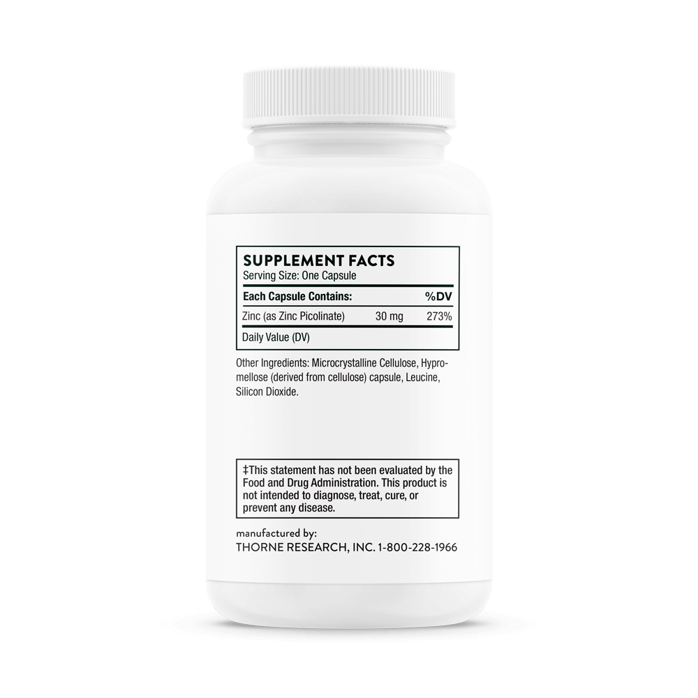 Thorne, Zinc Picolinate, 30 mg, 60 Caps