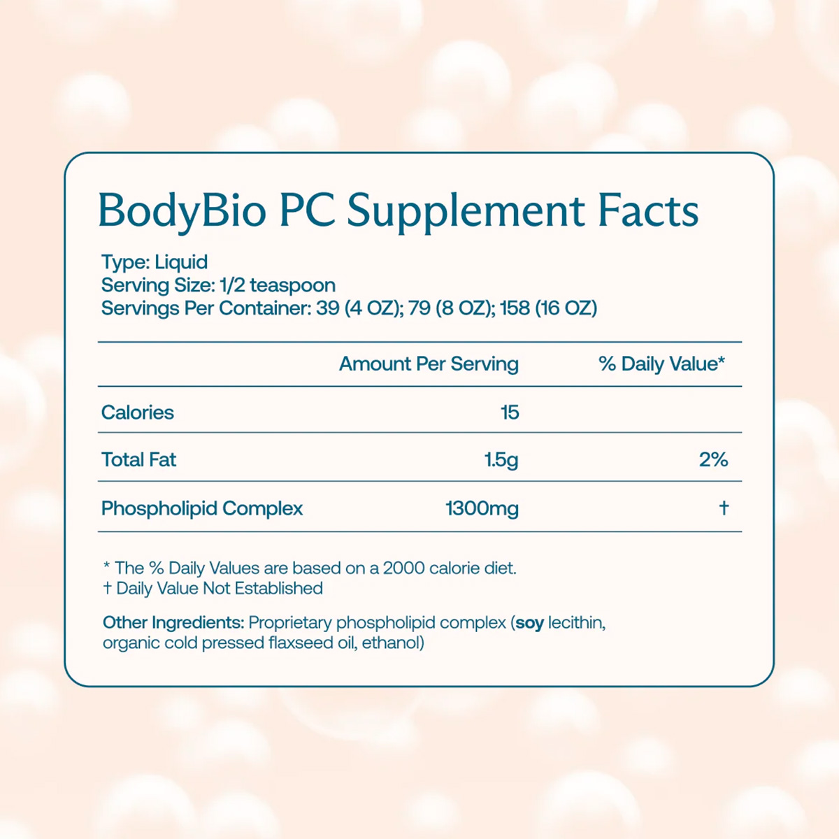 BodyBio, PC Liposomal Phospholipid Complex Liquid, 1300 mg, 4 fl oz 2