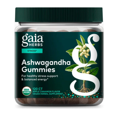 Gaia Herbs, Ashwagandha Gummies, Apple Cinnamon, 600 mg, 120 Ct