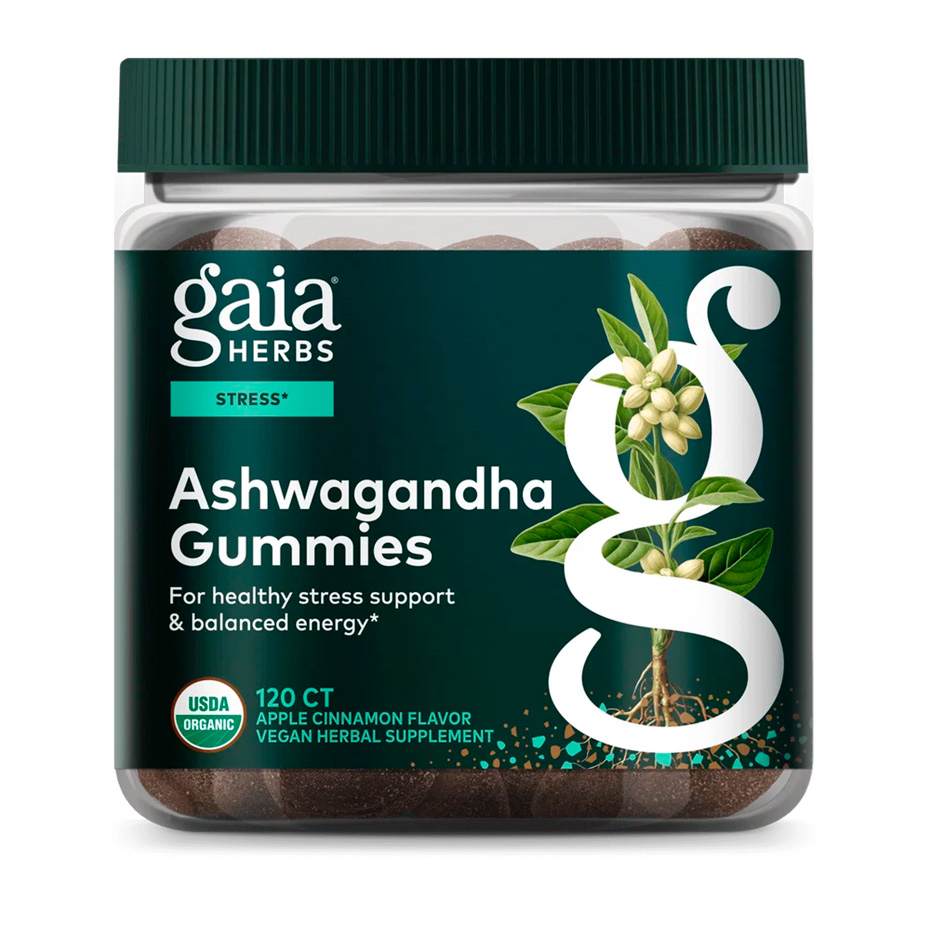 Gaia Herbs, Ashwagandha Gummies, Apple Cinnamon, 600 mg, 120 Ct