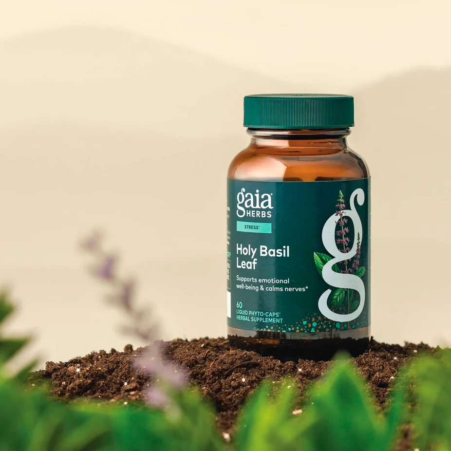 Gaia Herbs, Holy Basil Leaf, 60 Liquid Phyto Caps