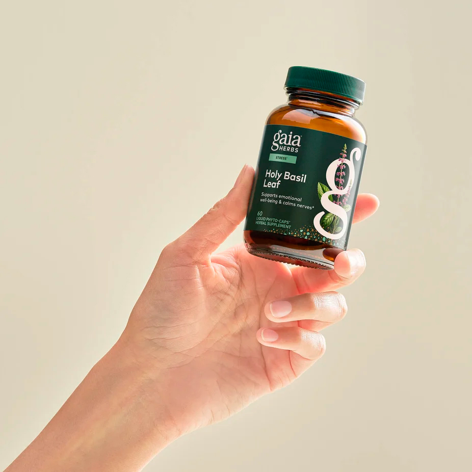 Gaia Herbs, Holy Basil Leaf, 60 Liquid Phyto Caps