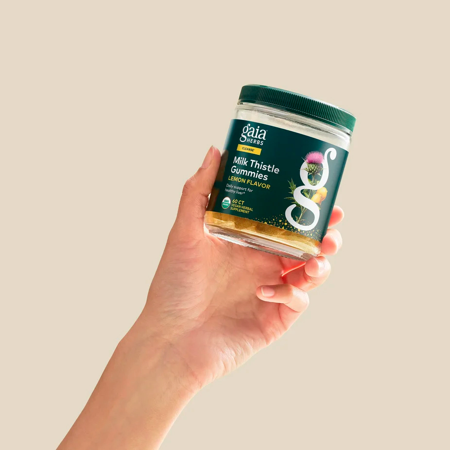 Gaia Herbs, Milk Thistle Gummies, Lemon, 220 mg, 60 Ct