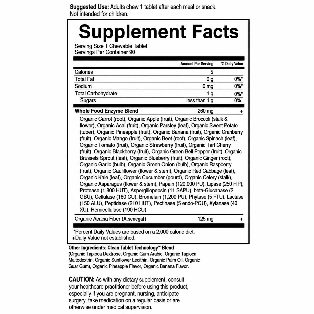 Garden of Life, Dr. Formulated Enzymes Organic Digest+ Chewables, Tropical Fruit, 90 ct