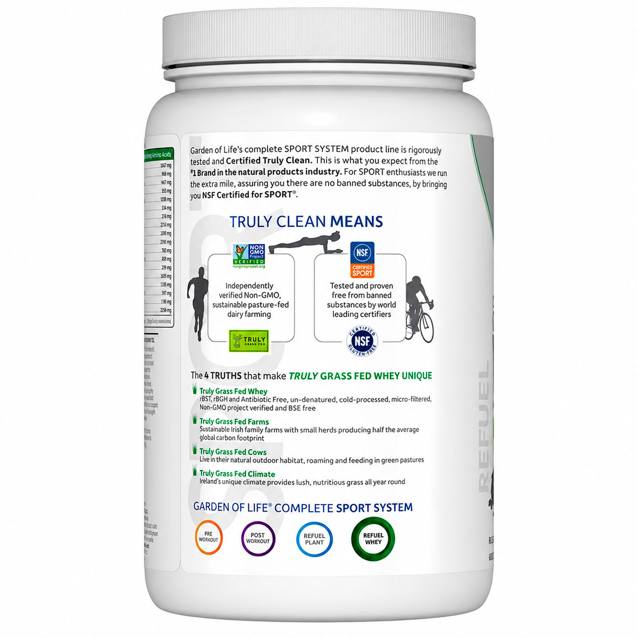 Garden of Life, SPORT Certified Grass Fed Whey Powder, Chocolate, 24 g, 24.33 oz