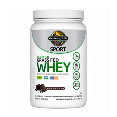 Garden of Life, SPORT Certified Grass Fed Whey Powder, Chocolate, 24 g, 24.33 oz