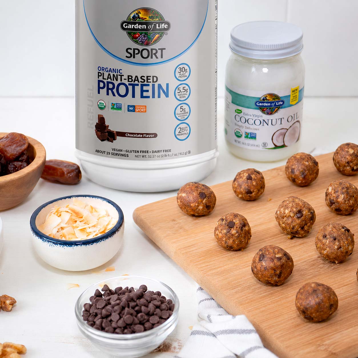 Garden of Life, SPORT Organic Plant-Based Protein Powder, Chocolate, 30 g, 32.17 oz