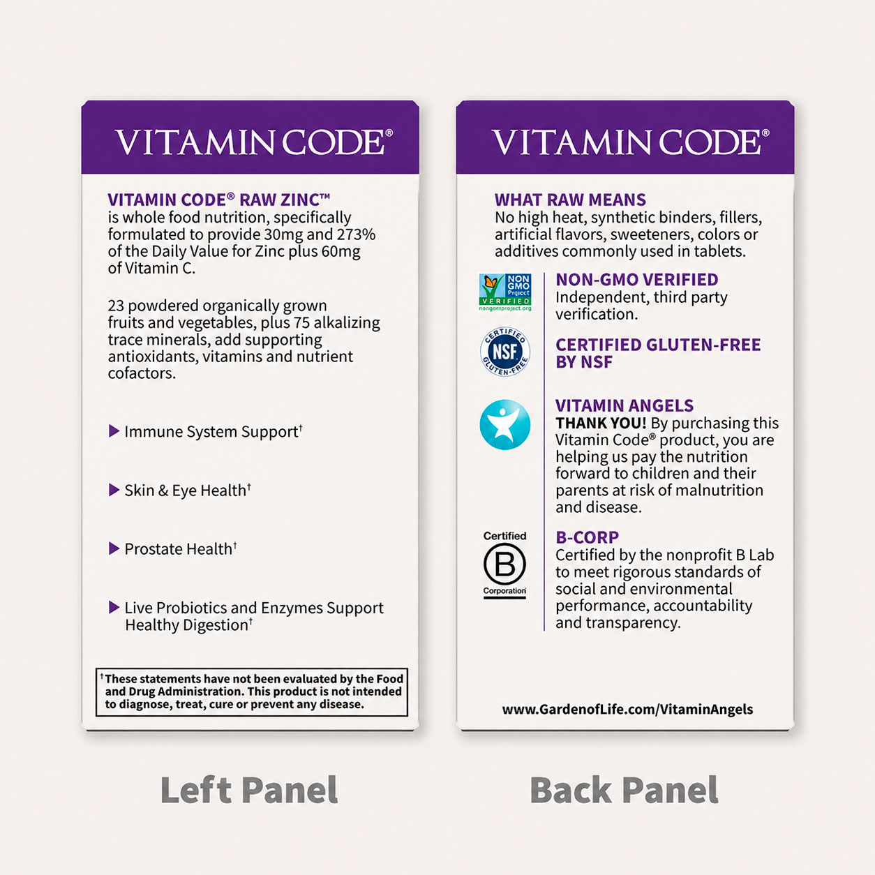 Garden of Life, Vitamin Code Raw Zinc with Vitamin C, 30 mg, 60 mg, 60 Vegicaps