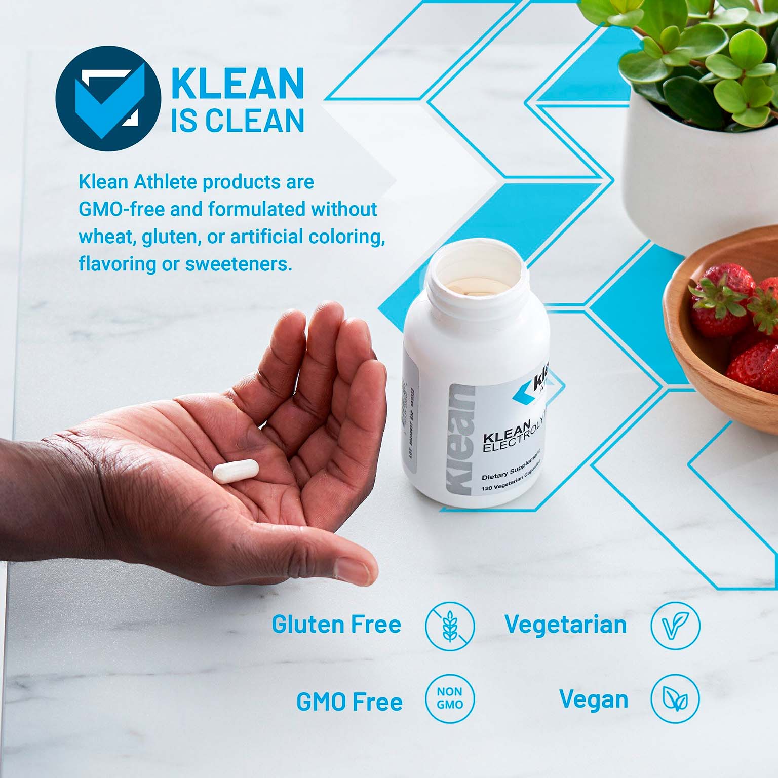 Klean Athlete, Klean Electrolytes, 120 Vegicaps