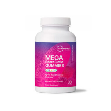 Microbiome Labs, MegaSporeBiotic Gummies For Kids Probiotic, Berry, 2 billion CFU, 30 ct