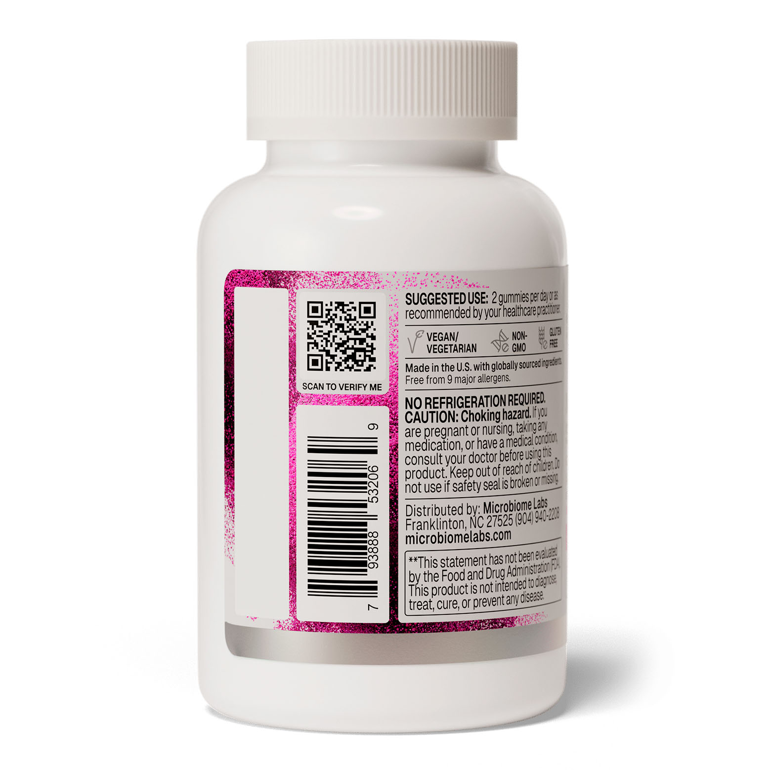 Microbiome Labs, MegaSporeBiotic Gummies Probiotic, Berry, 4 billion CFU, 60 ct