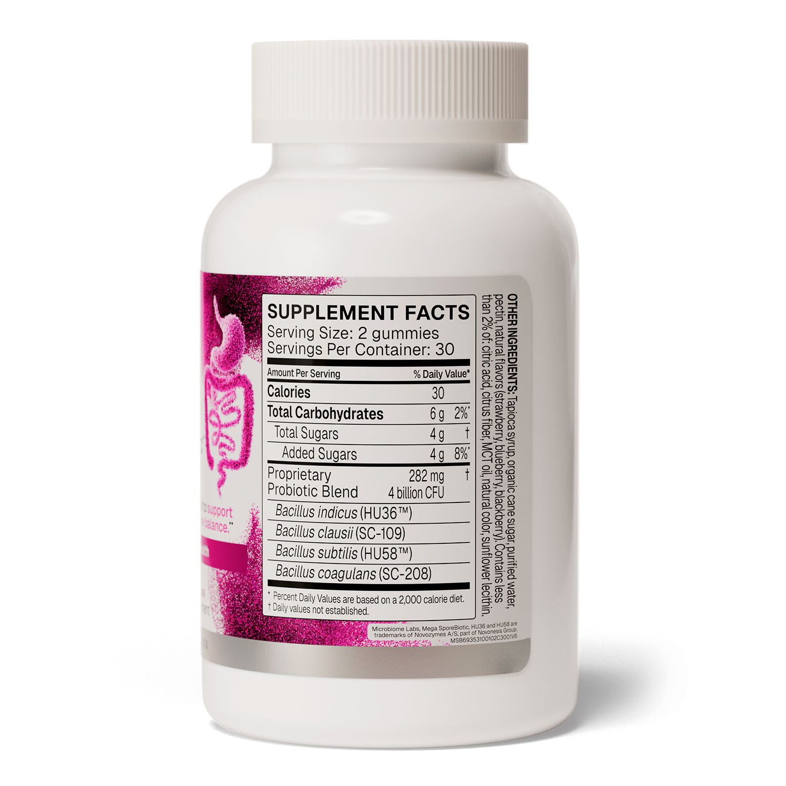 Microbiome Labs, MegaSporeBiotic Gummies Probiotic, Berry, 4 billion CFU, 60 ct
