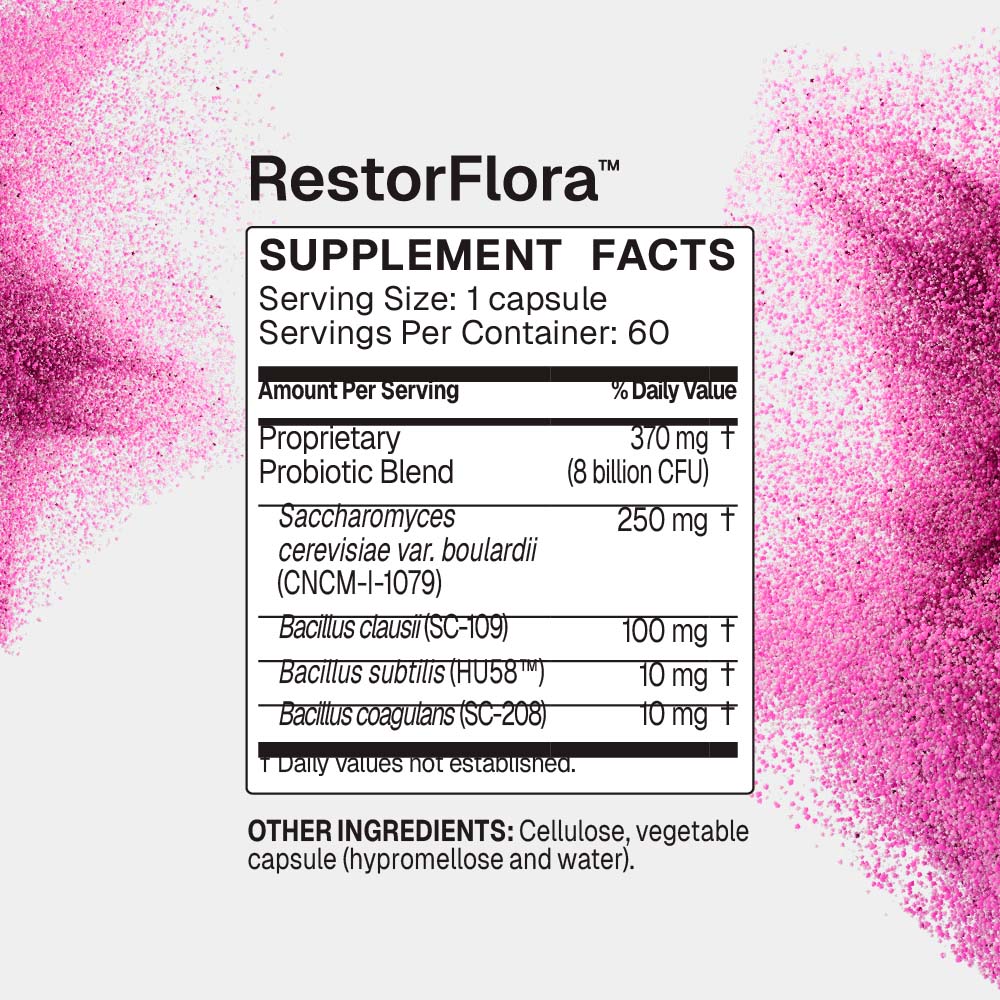 Microbiome Labs, RestorFlora, 8 billion CFU, 60 Caps