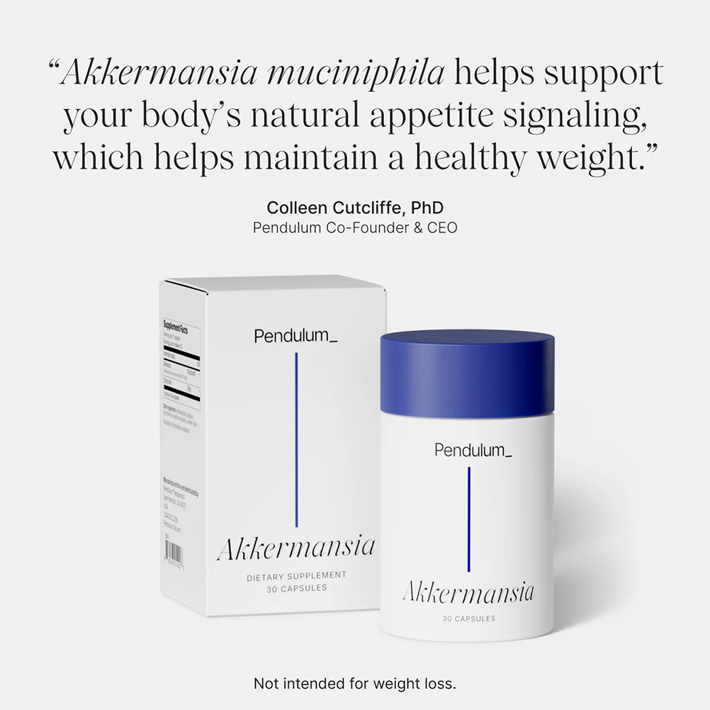 Pendulum, Akkermansia with Chicory inulin, 100 million AFU, 276 mg, 30 Caps