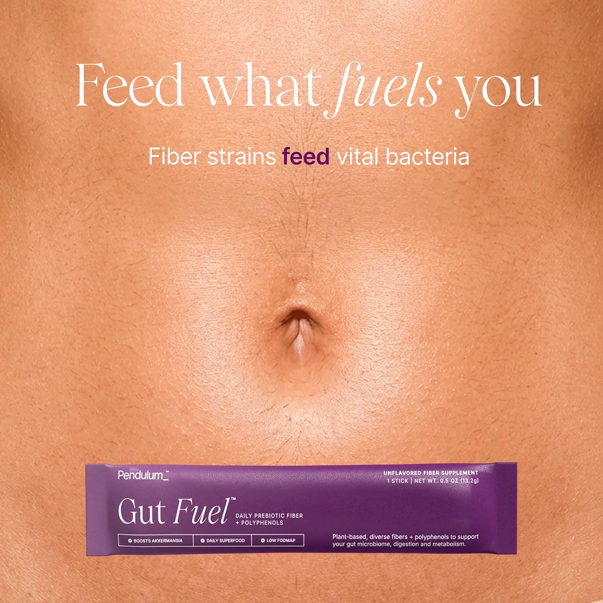Pendulum, Gut Fuel On-The-Go Daily Prebiotic Fiber + Polyphenols, 15 Packets