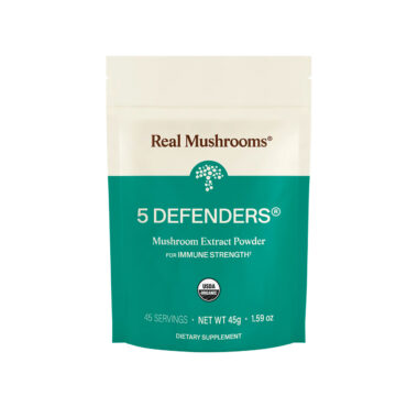 Real Mushrooms, 5 Defenders Mushroom Powder Immune Strength, 1000 mg, 1.59 oz