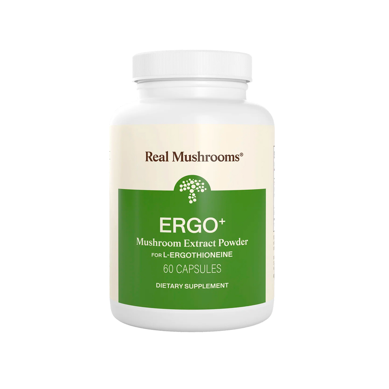 Real Mushrooms, Ergo+ L-Ergothioneine Golden Oyster Mushroom, 10 mg, 60 Caps Real Mushrooms, Ergo+ L-Ergothioneine Golden Oyster Mushroom, 10 mg, 60 Caps