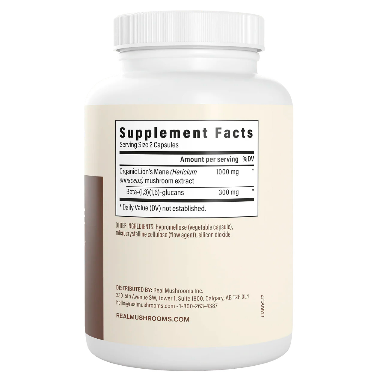 Real Mushrooms, Lion’s Mane Extract Cognition, 1000 mg, 120 Caps