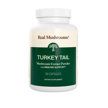 Real Mushrooms, Turkey Tail Extract Immune Support, 1000 mg, 90 Caps
