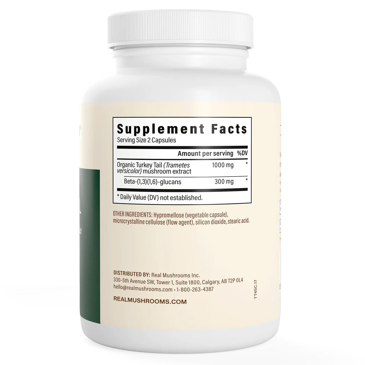 Real Mushrooms, Turkey Tail Extract Immune Support, 1000 mg, 90 Caps