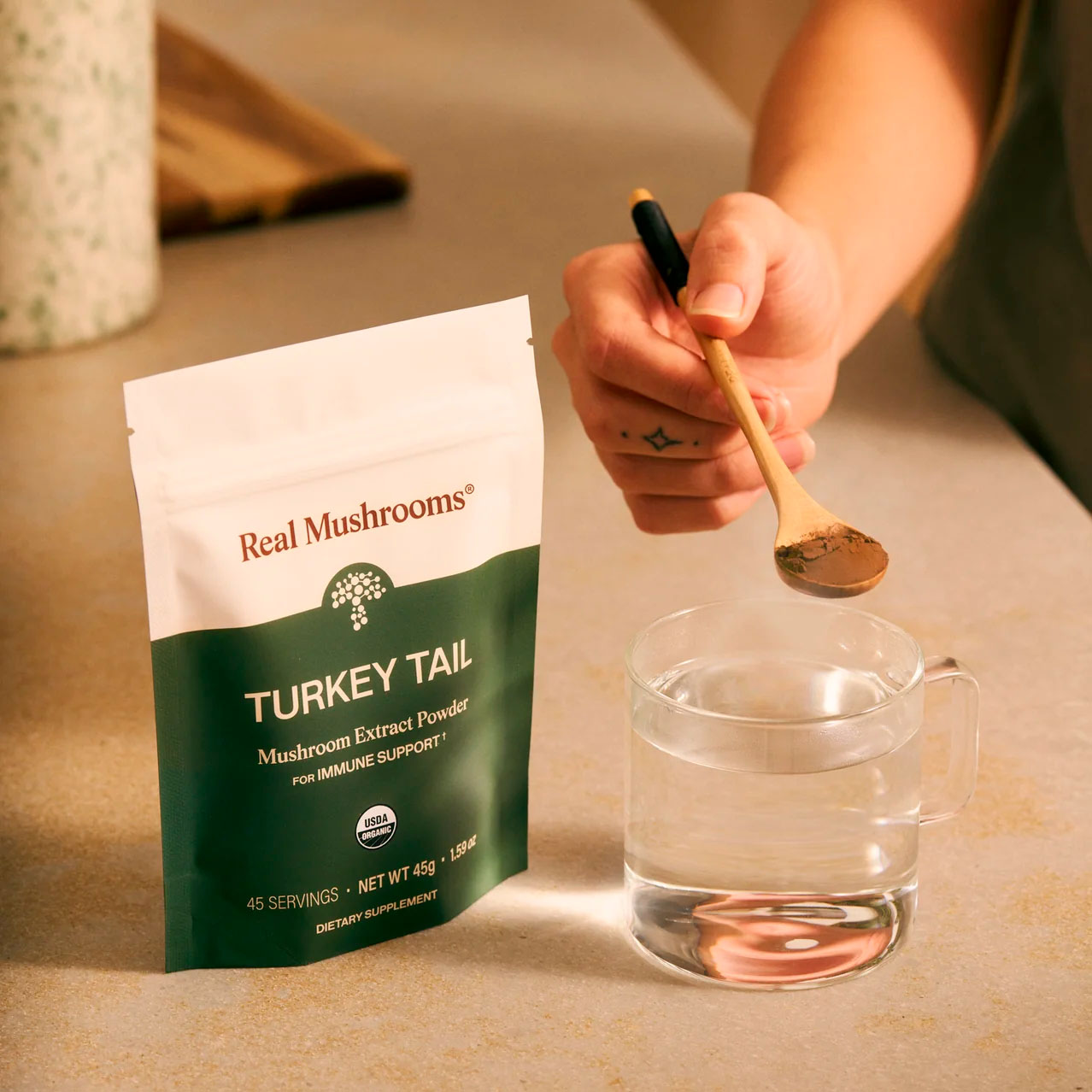 Real Mushrooms, Turkey Tail Extract Powder Immune Support, 1000 mg, 1.59 oz 2