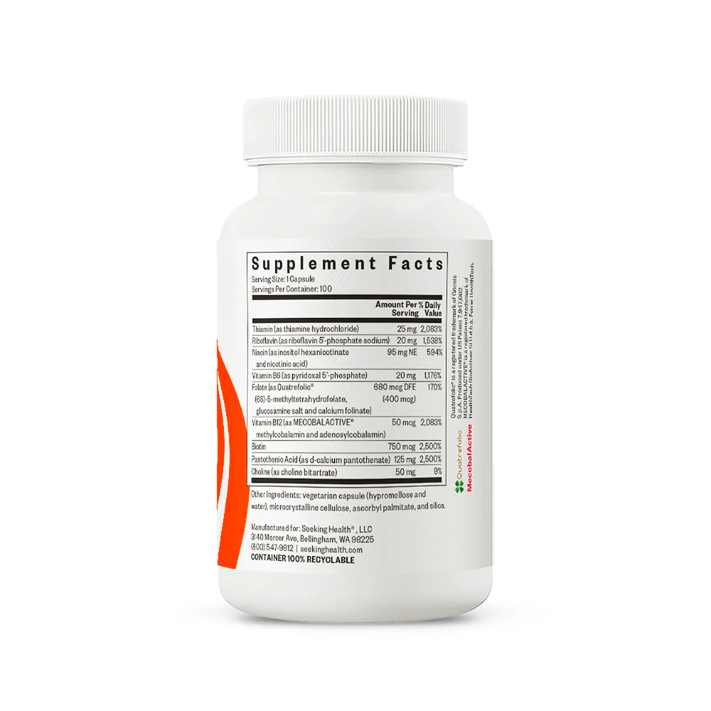 Seeking Health, B Complex Plus with Choline, 100 Caps