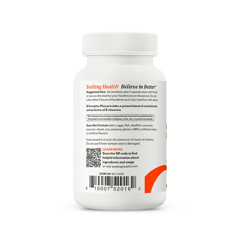 Seeking Health, B Complex Plus with Choline, 100 Caps