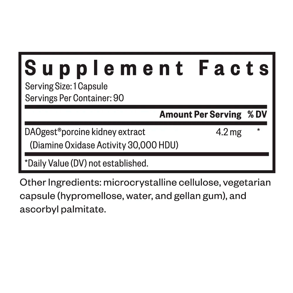 Seeking Health, DAO Enzyme, 30000 HDU, 90 Caps
