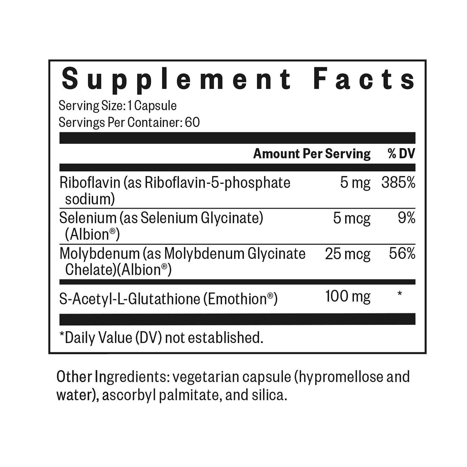Seeking Health, Glutathione with Cofactors, 100 mg, 60 Caps