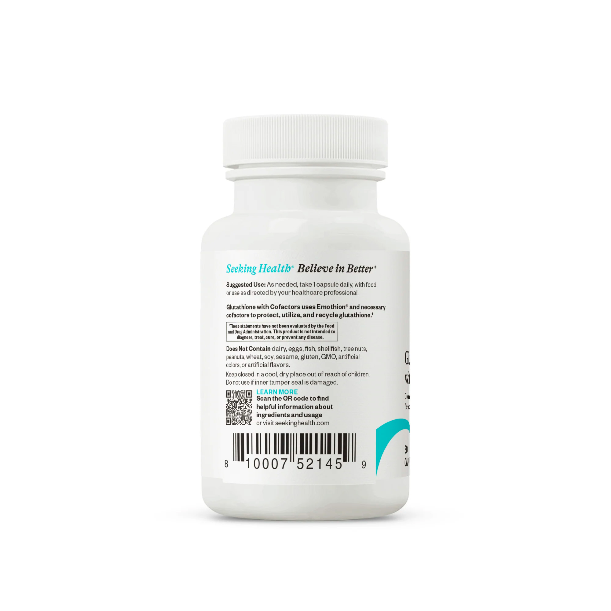Seeking Health, Glutathione with Cofactors, 100 mg, 60 Caps