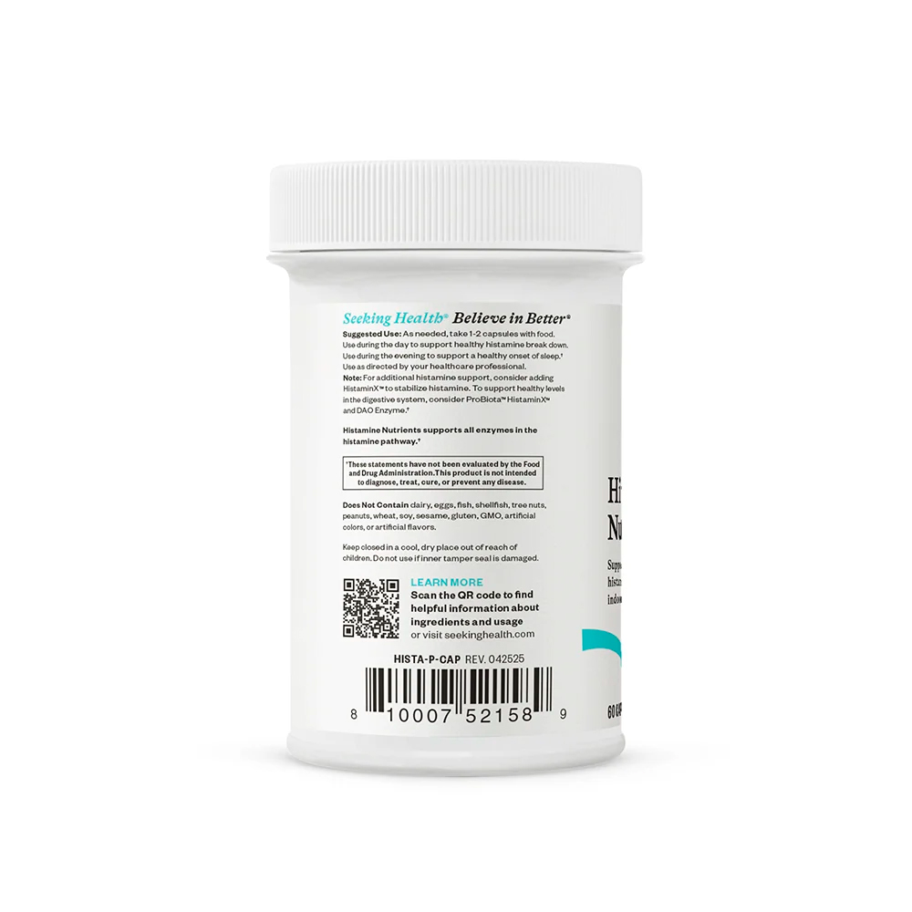 Seeking Health, Histamine Nutrients, 60 Caps
