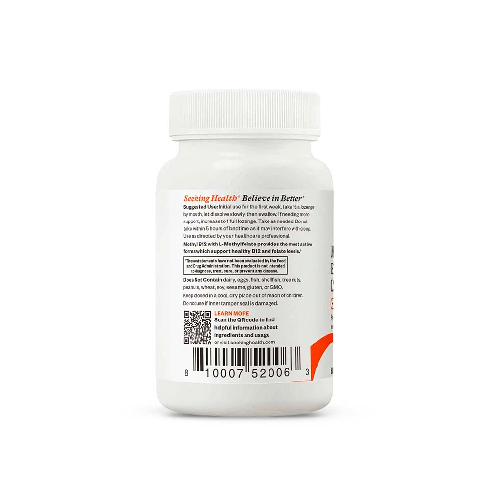 Seeking Health, Methyl B12 with L-Methylfolate, 1000 mcg, 60 Lozenges