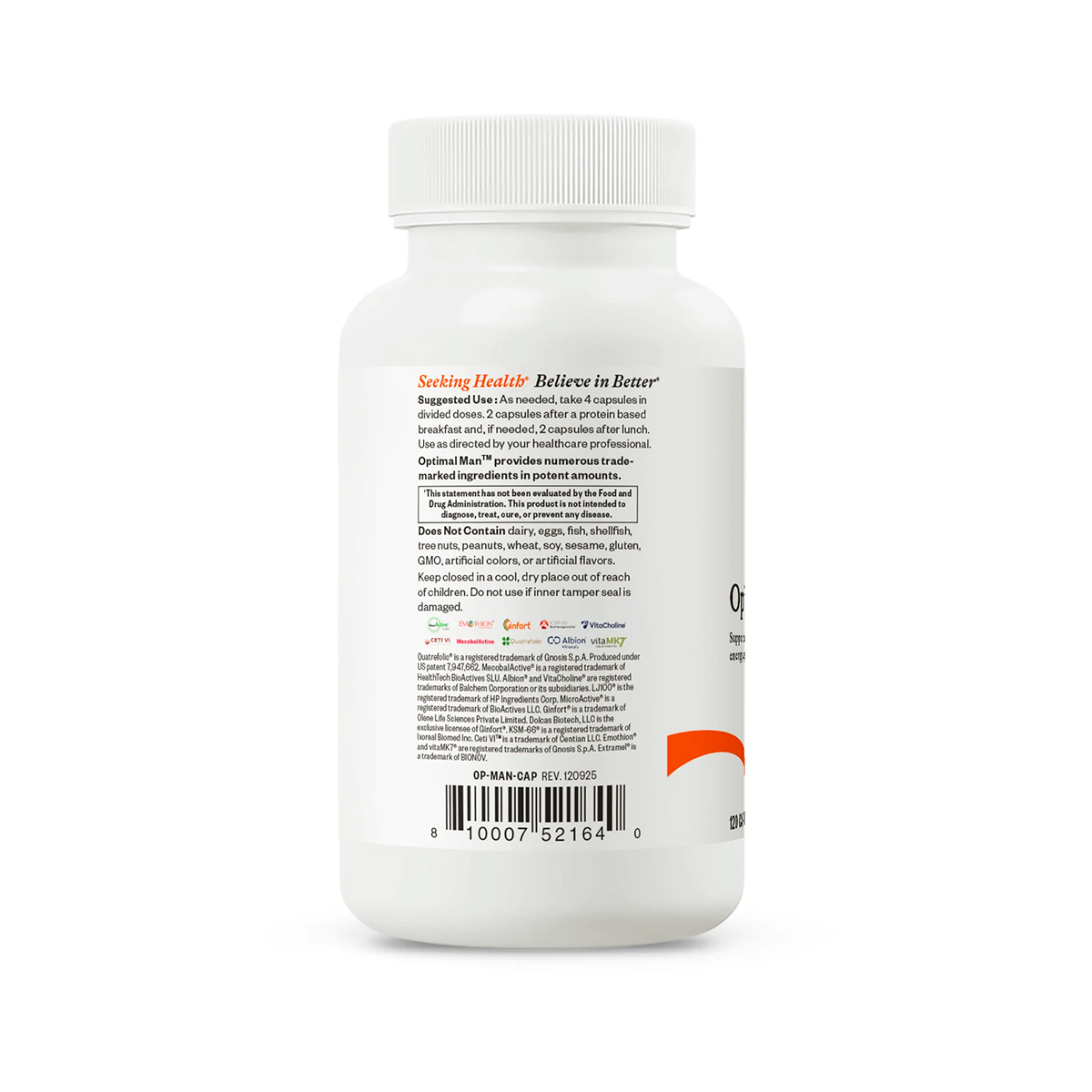 Seeking Health, Optimal Man, 120 Caps
