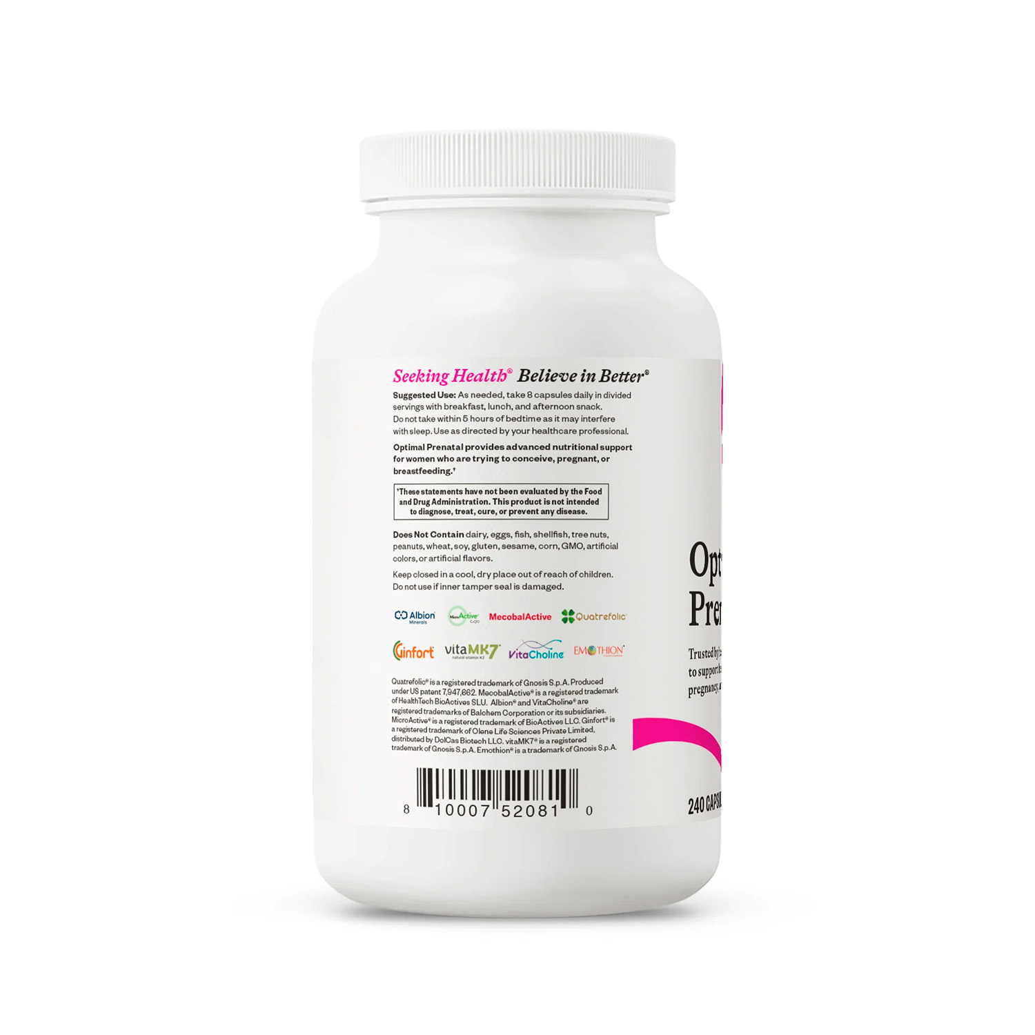 Seeking Health, Optimal Prenatal, 240 Caps