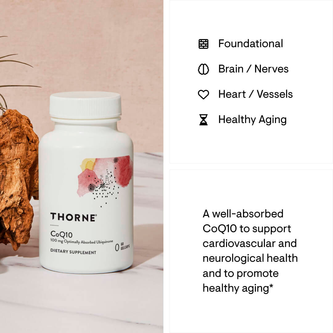 Thorne, CoQ10 Ubiquinone, 100 mg, 60 Gelcaps