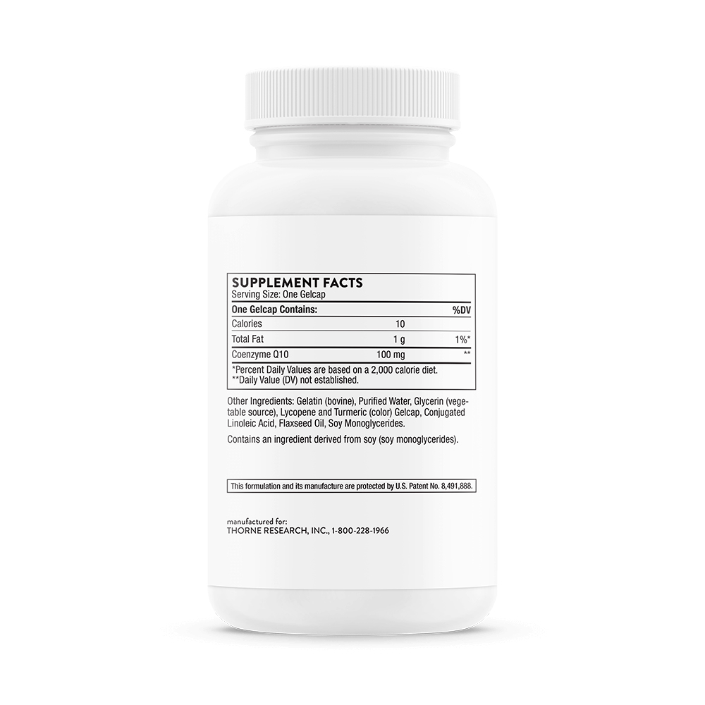 Thorne, CoQ10 Ubiquinone, 100 mg, 60 Gelcaps