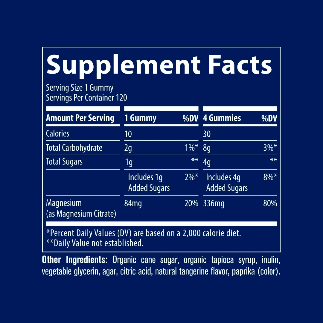Trace Minerals, Magnesium Gummies, Tangerine, 84 mg, 120 ct