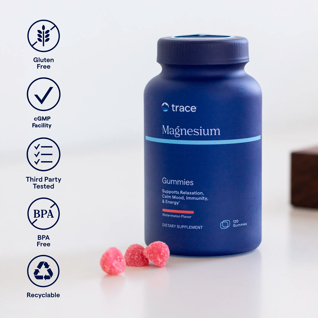 Trace Minerals, Magnesium Gummies, Tangerine, 84 mg, 120 ct