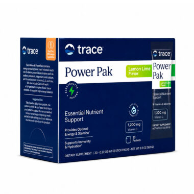 Trace Minerals, Power Pak Electrolytes Powder , Lemon Lime, Vitamin C 1200 mg, 30 ct