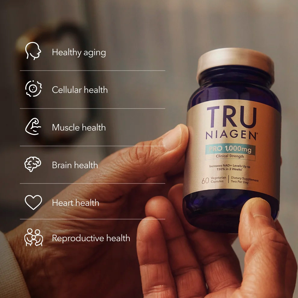 Tru Niagen, Niagen Pro NR, 1000 mg, 60 Vegicaps