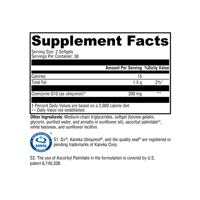 XYMOGEN, CoQmax Ubiquinol, 200 mg, 60 Softgels