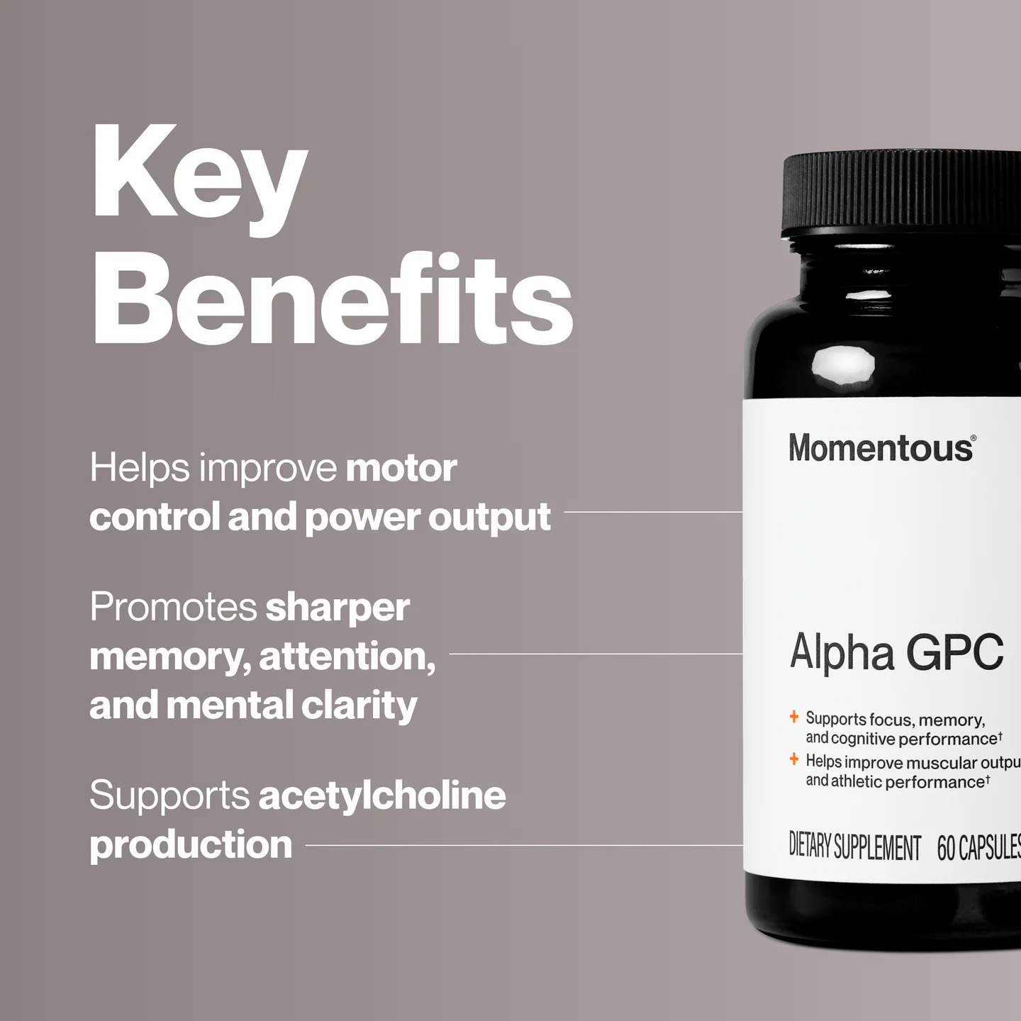 Momentous, Alpha GPC, 300 mg, 60 Vegicaps