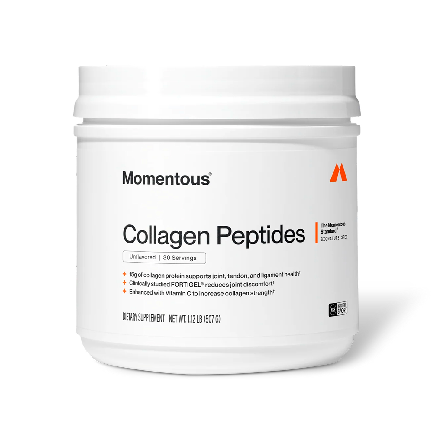 Momentous, Grass-Fed Collagen Peptides, Fortigel, 10 g, 5 g, 1.12 lb