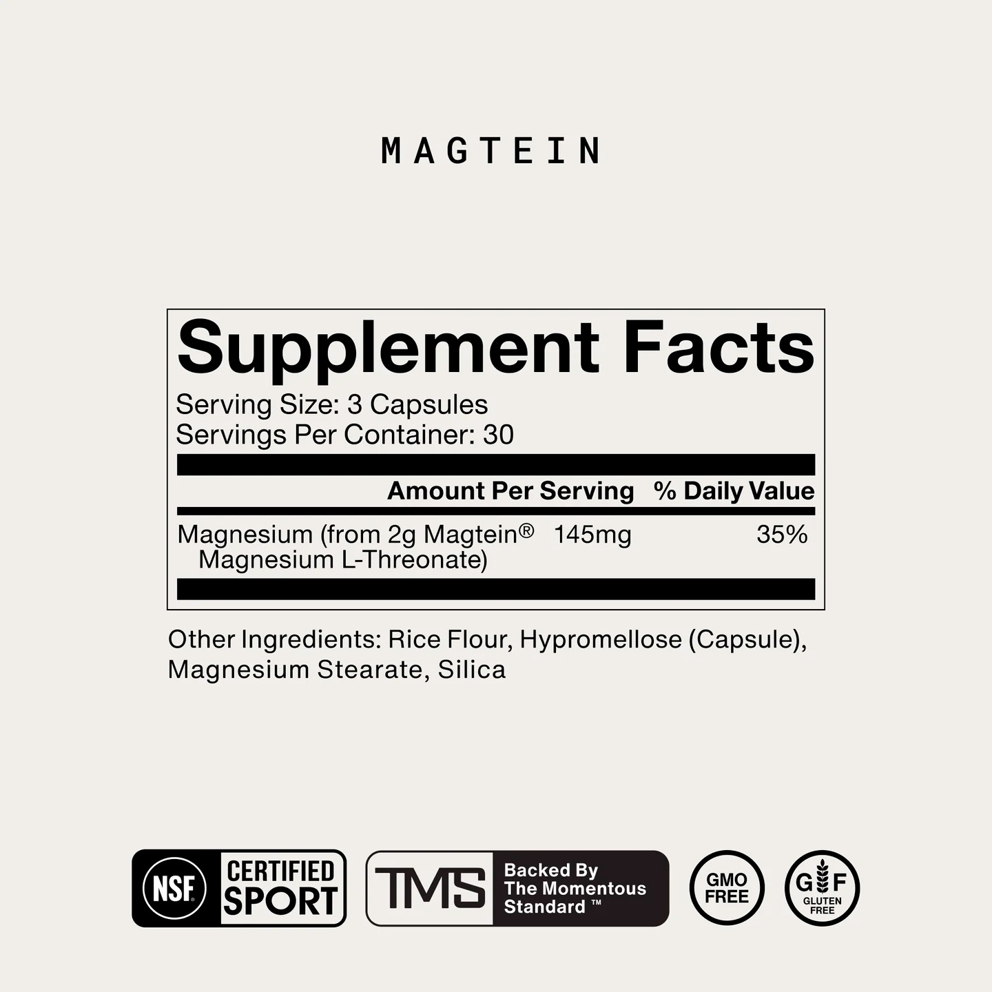 Momentous, Magnesium L-Threonate Sleep & Cognitive Support, 145 mg, 90 Caps