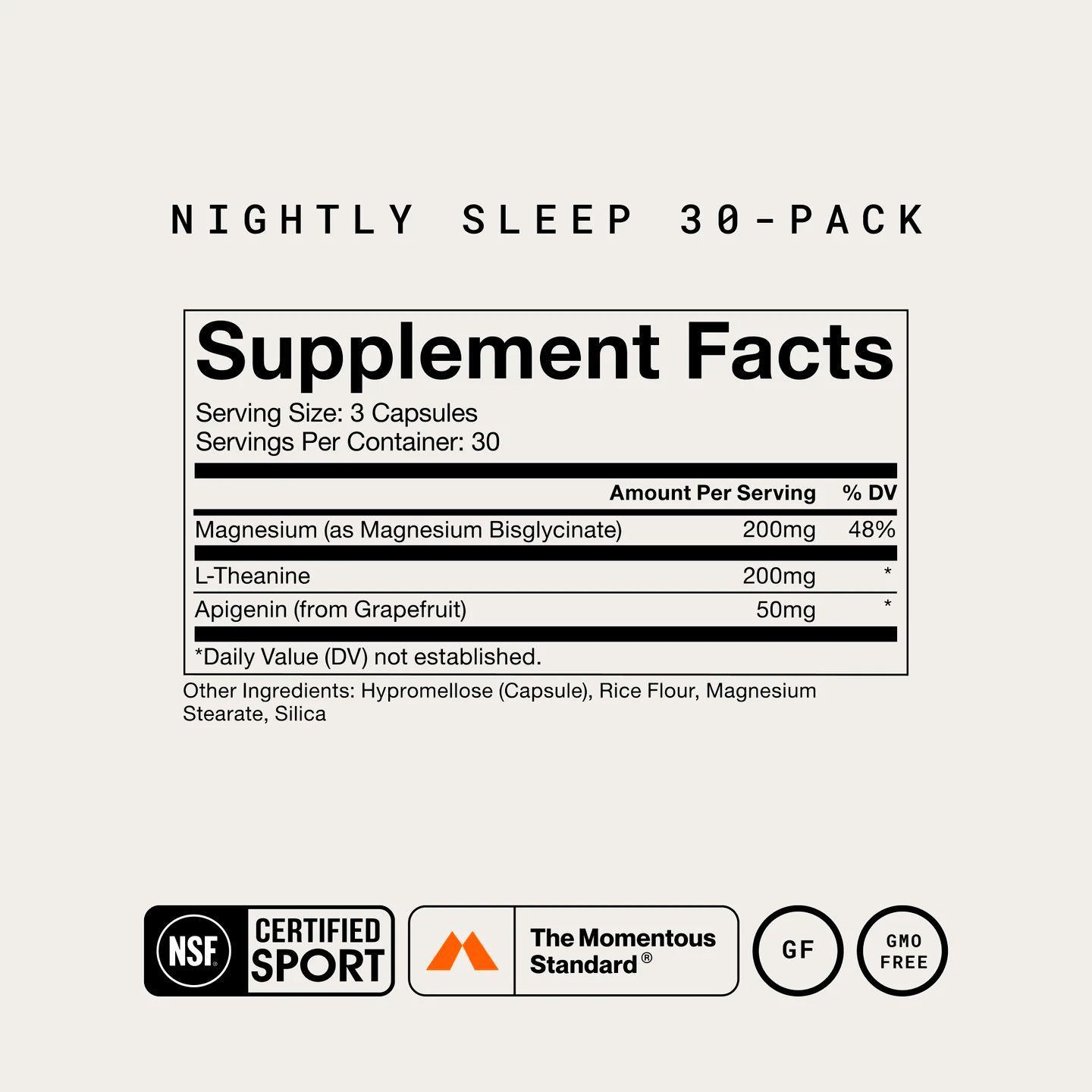 Momentous, Nightly Sleep Formula, 90 Caps