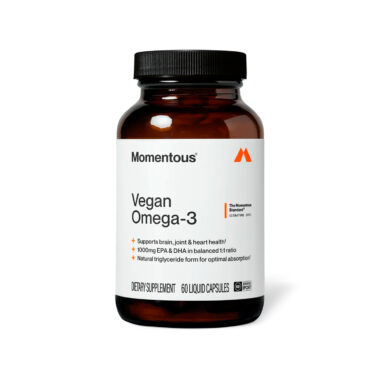 Momentous, Omega-3 Vegan Algae Oil EPA + DHA, 500 mg, 500 mg, 60 Vegicaps