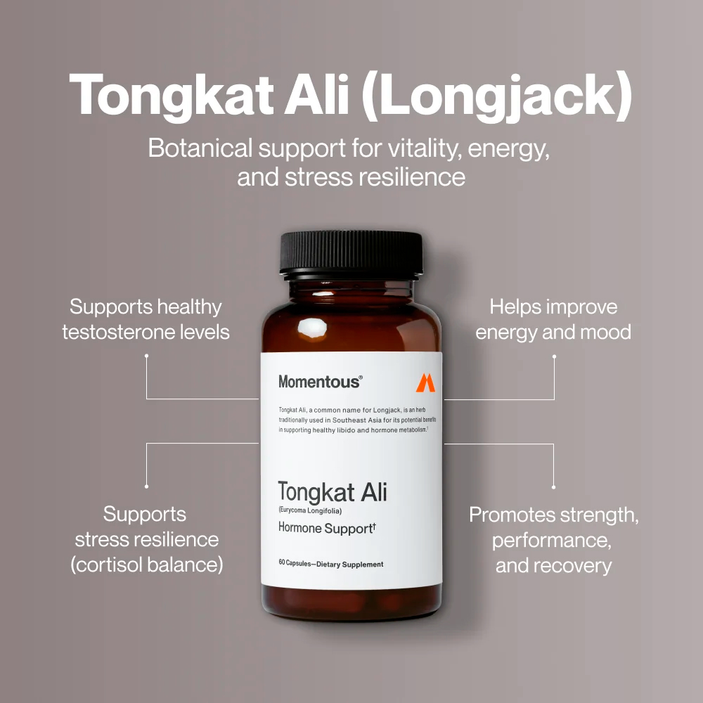 Momentous, Tongkat Ali Root Hormone Support, 400 mg, 60 Vegicaps