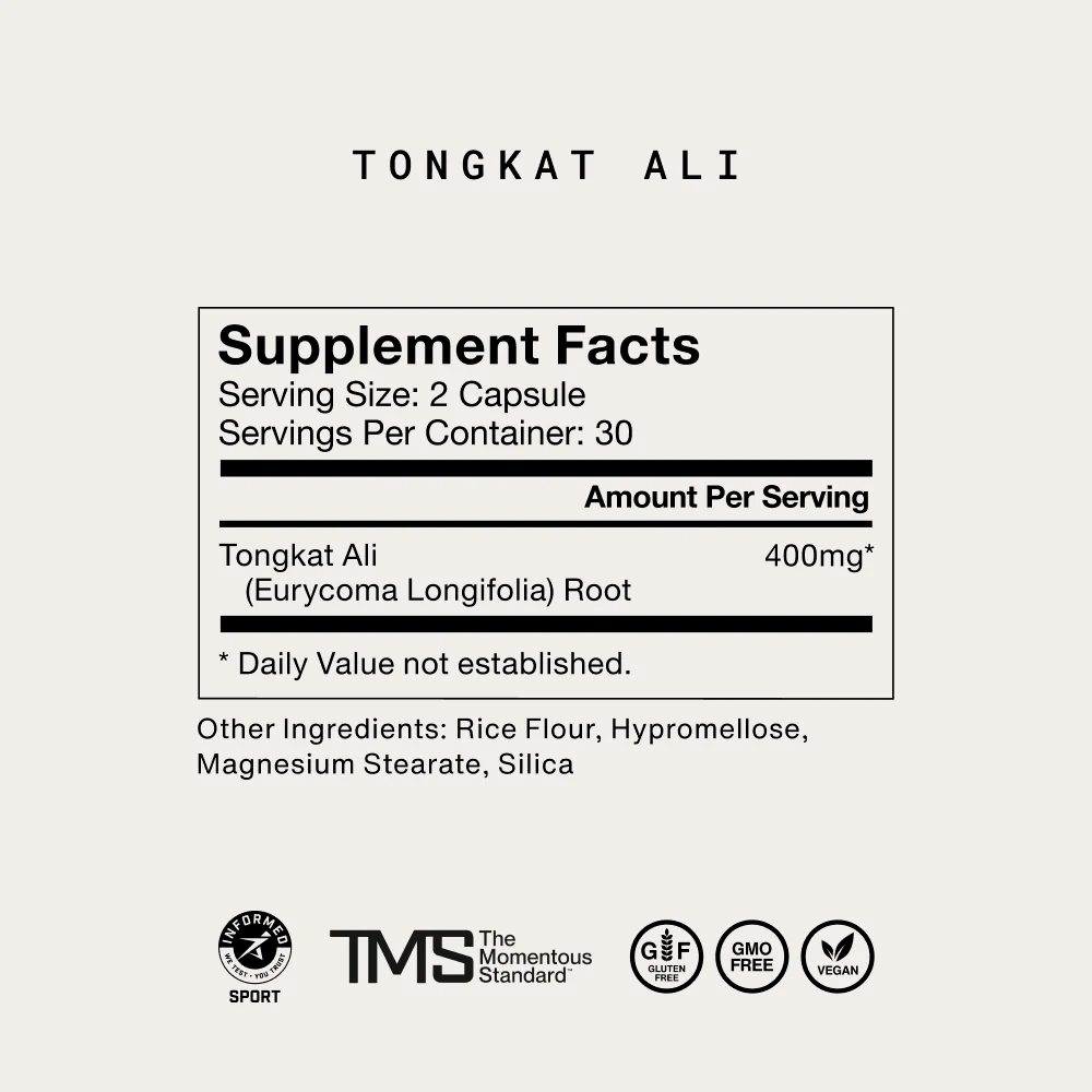 Momentous, Tongkat Ali Root Hormone Support, 400 mg, 60 Vegicaps